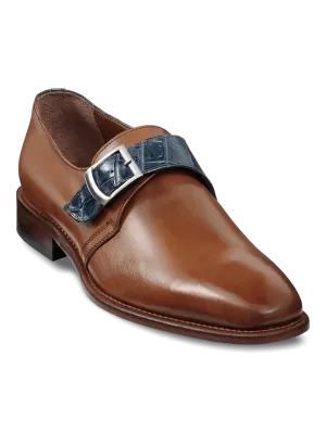 Jefferson Monk Strap - Chestnut/navy