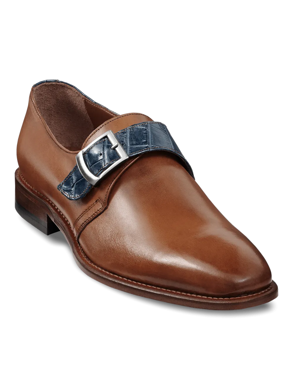 Jefferson Monk Strap - Chestnut/navy