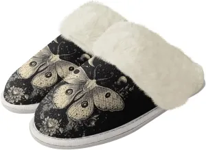 Jeiento Women's Indoor Bedroom Slipper for Women, Butterfly Print House Shoe