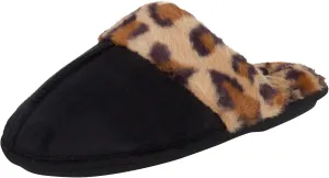Jessica Simpson Women's Comfy Faux Fur House Slipper Slip-On Scuff Memory Foam Soft Plush Lining