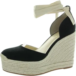 Jessica Simpson Womens WEYLA Cushioned Footbed Canvas Wedge Sandals