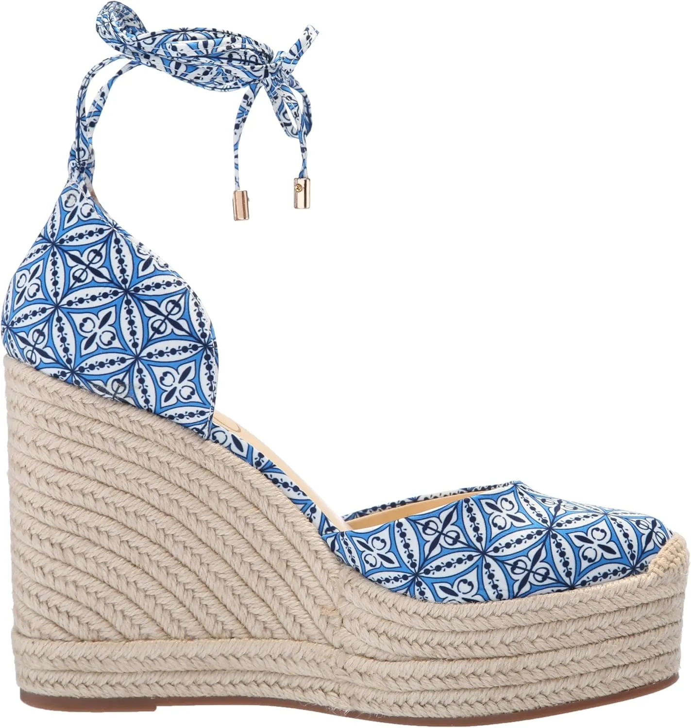 Jessica Simpson Womens WEYLA Cushioned Footbed Canvas Wedge Sandals