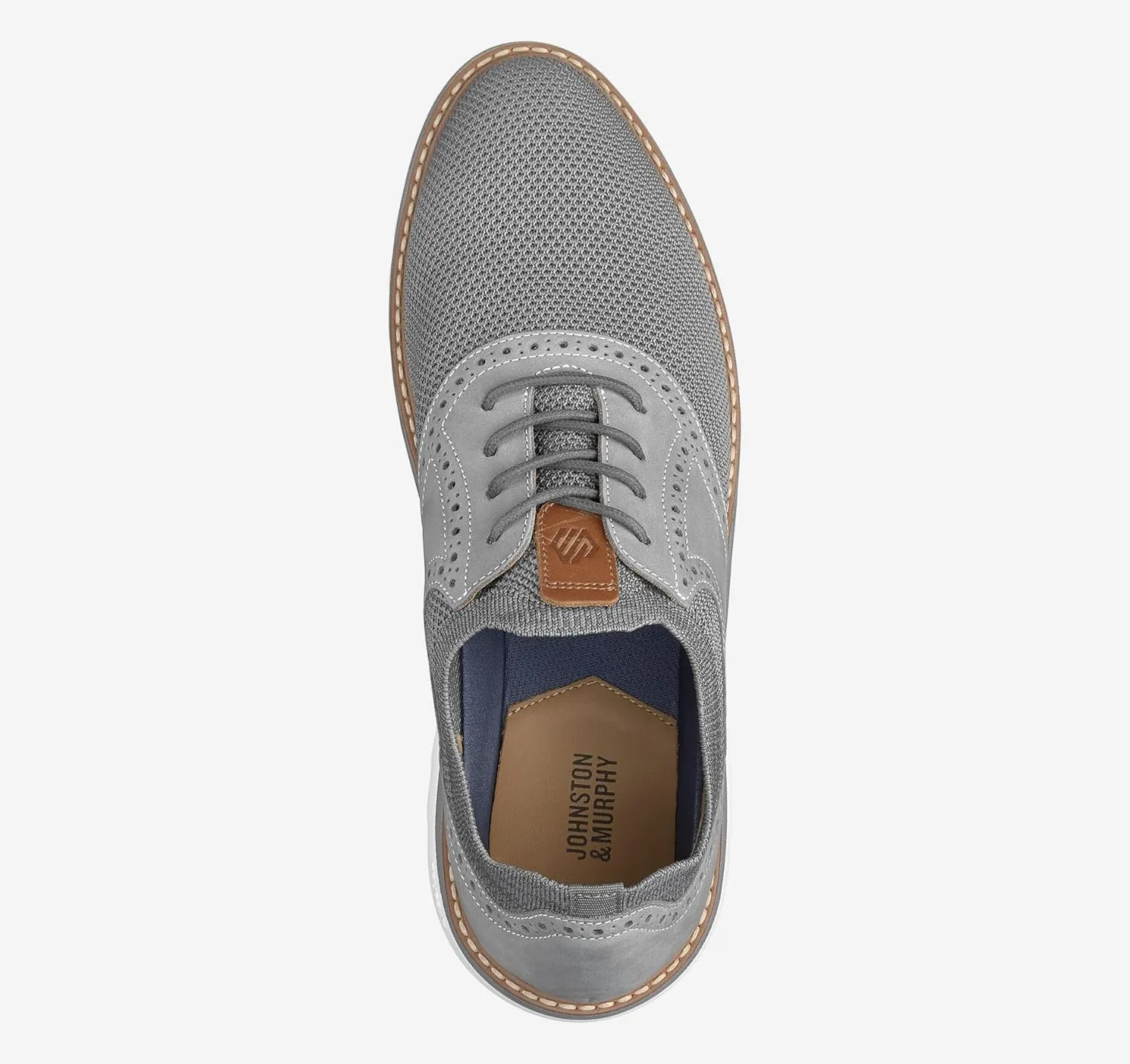 Johnston & Murphy Men’s Braydon Knit Saddle Shoes, Casual Dress Shoes for Men, Versatile Modern Men’s Shoe