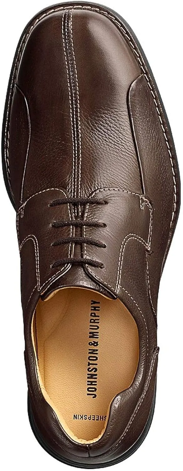 Johnston & Murphy Men’s Shuler Moc Toe Slip-On Shoe | Cushioned Footbed | Full-Grain Leather | Rubber Sole | Padded Collar | Superior Comfort