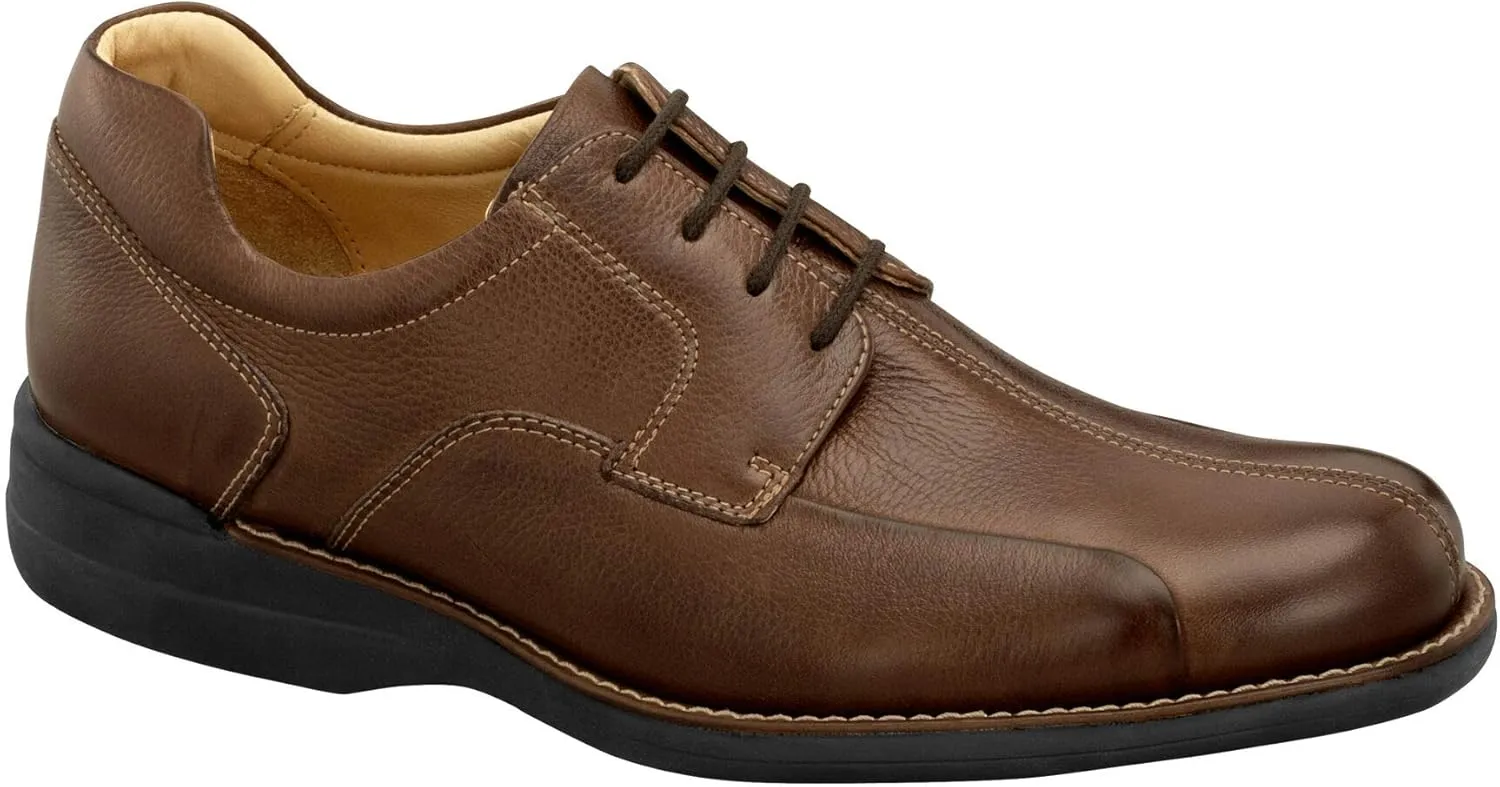 Johnston & Murphy Men’s Shuler Moc Toe Slip-On Shoe | Cushioned Footbed | Full-Grain Leather | Rubber Sole | Padded Collar | Superior Comfort