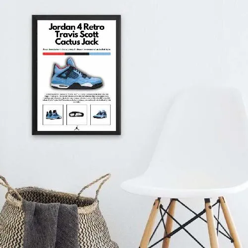 Jordan 4 Retro Travis Scott Cactus Jack Wall Poster