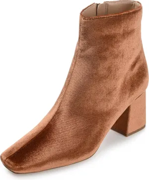 Journee Collection Womens Hazara Velvet Cushioned Footbed Ankle Boots