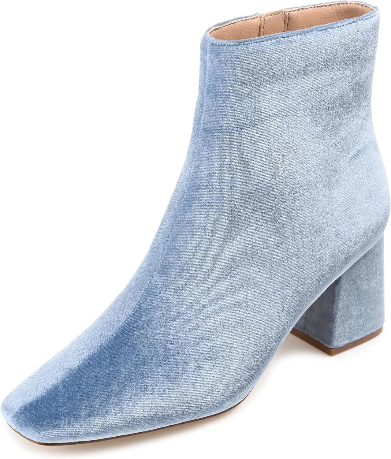 Journee Collection Womens Hazara Velvet Cushioned Footbed Ankle Boots