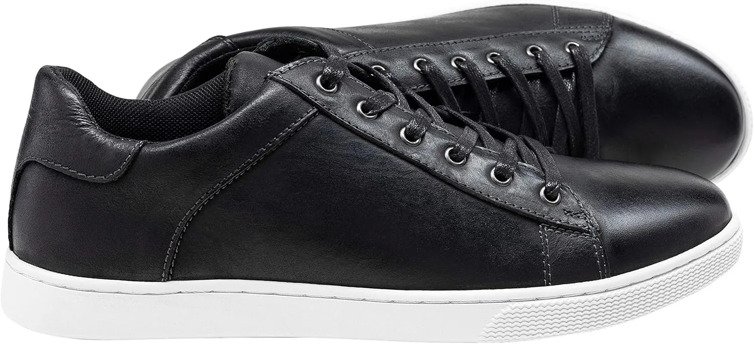 Jousen Men' s Casual Shoes Leather Dress Sneakers Business Casual Shoes for Men Breathable Fashion Sneakers