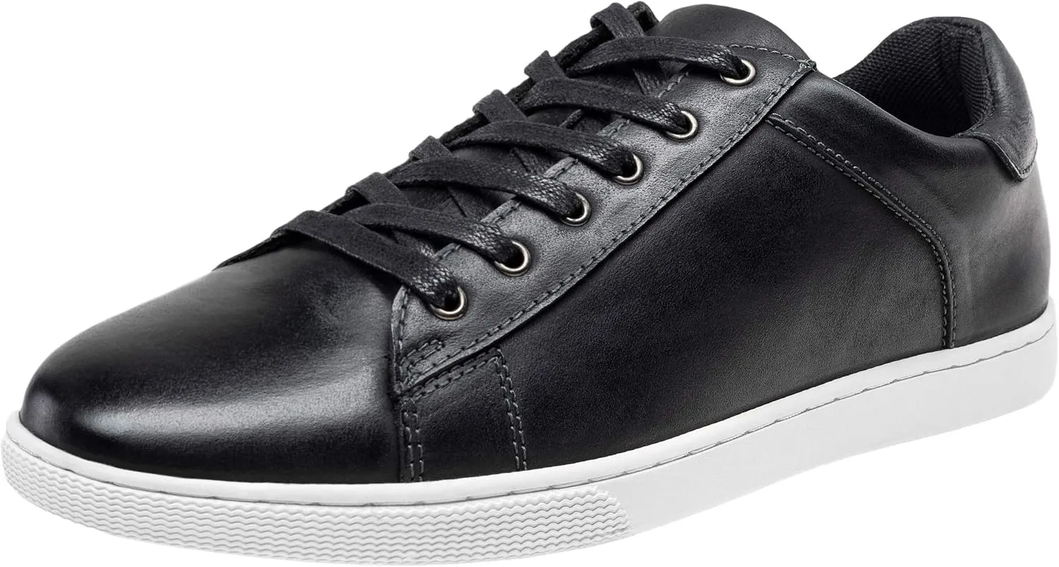 Jousen Men' s Casual Shoes Leather Dress Sneakers Business Casual Shoes for Men Breathable Fashion Sneakers