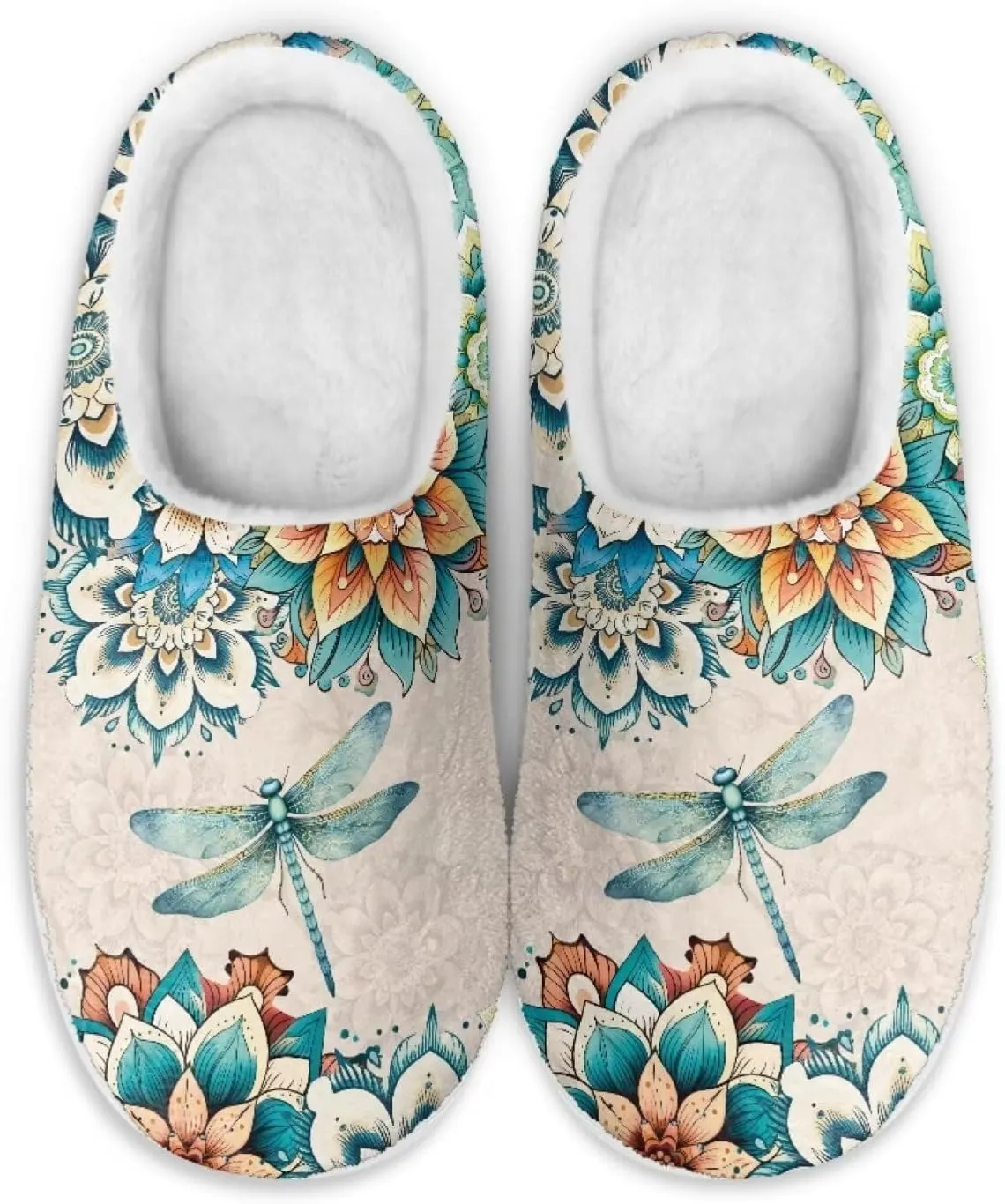 JoyLamoria Pink Hummingbird House Slipper Women Clog Slip On Winter Soft Thick Slipper Rubber Sole Garden Clogs