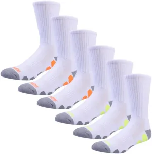 JOYNÉE Mens 6 Pack Athletic Performance Cushion Crew Socks for Running and Workout