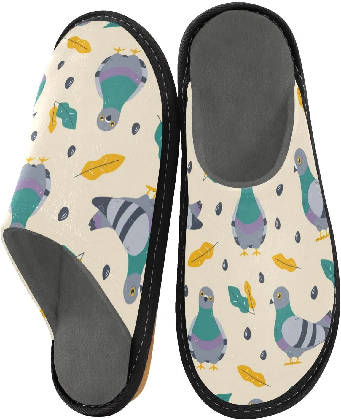JUNZAN Women Slipper Cute Pigeon Womens Indoor Slippers Womens House Shoes Memory Foam House Shoes For Women Warm Cozy Slippers