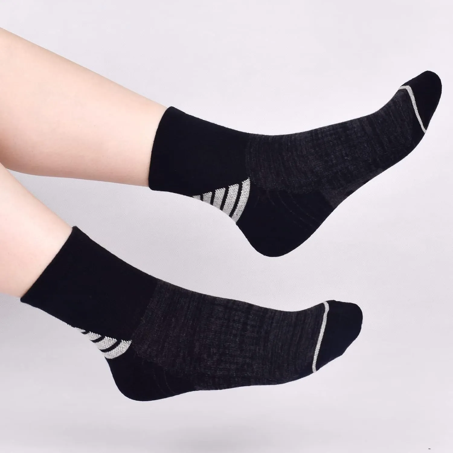 J.WMEET Women's Athletic Ankle Socks Quarter Cushioned Running Socks Hiking Performance Sport Cotton Socks 6 Pack