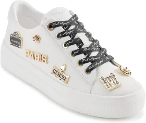 KARL LAGERFELD Women's Cushioned Insole Everyday Cate Rue Pins-Lace Up Sneaker