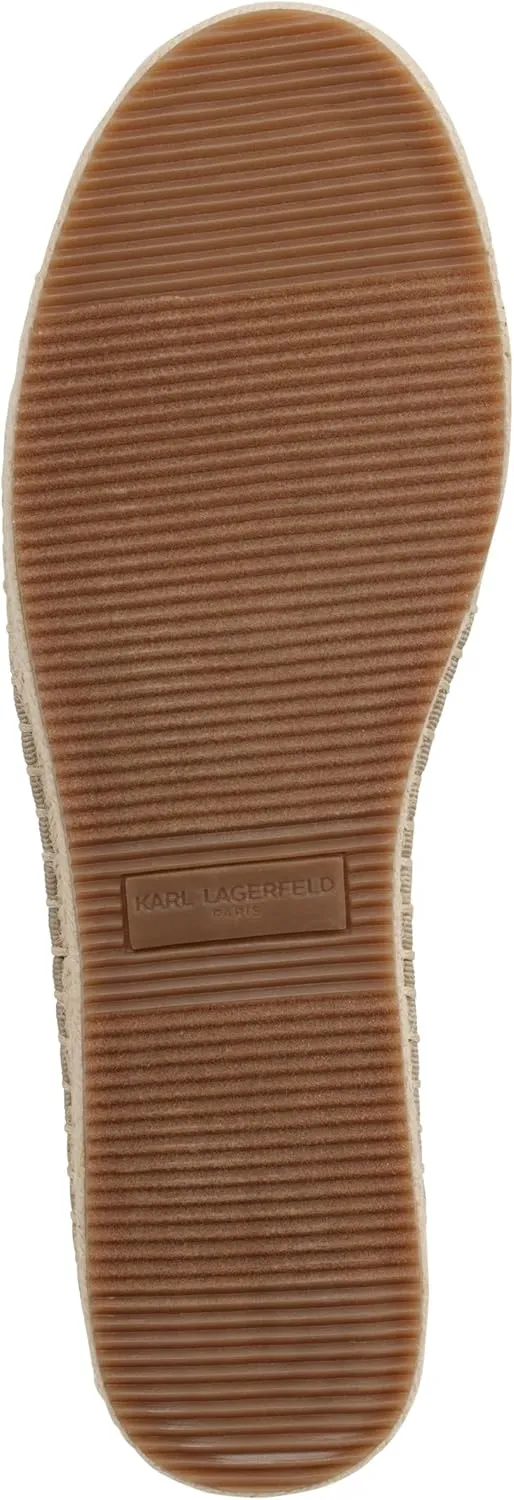 KARL LAGERFELD Women's Cushioned Insole Everyday Manika-Flat Espadrille Platform