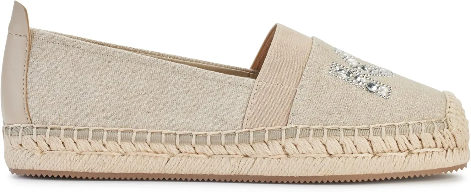 KARL LAGERFELD Women's Cushioned Insole Everyday Manika-Flat Espadrille Platform