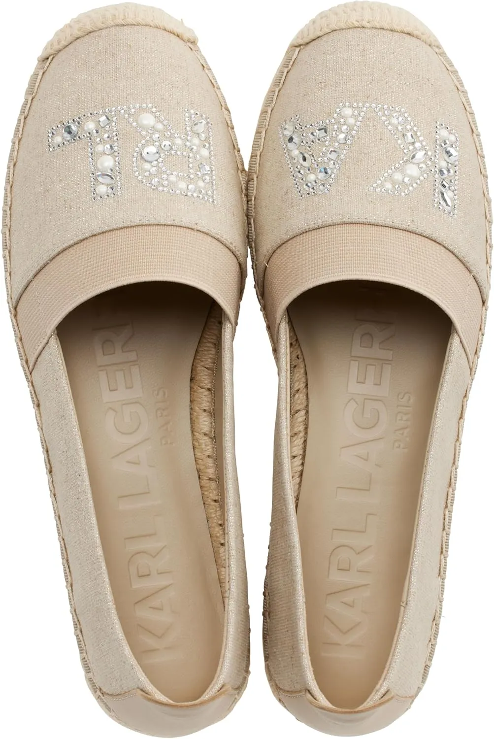 KARL LAGERFELD Women's Cushioned Insole Everyday Manika-Flat Espadrille Platform