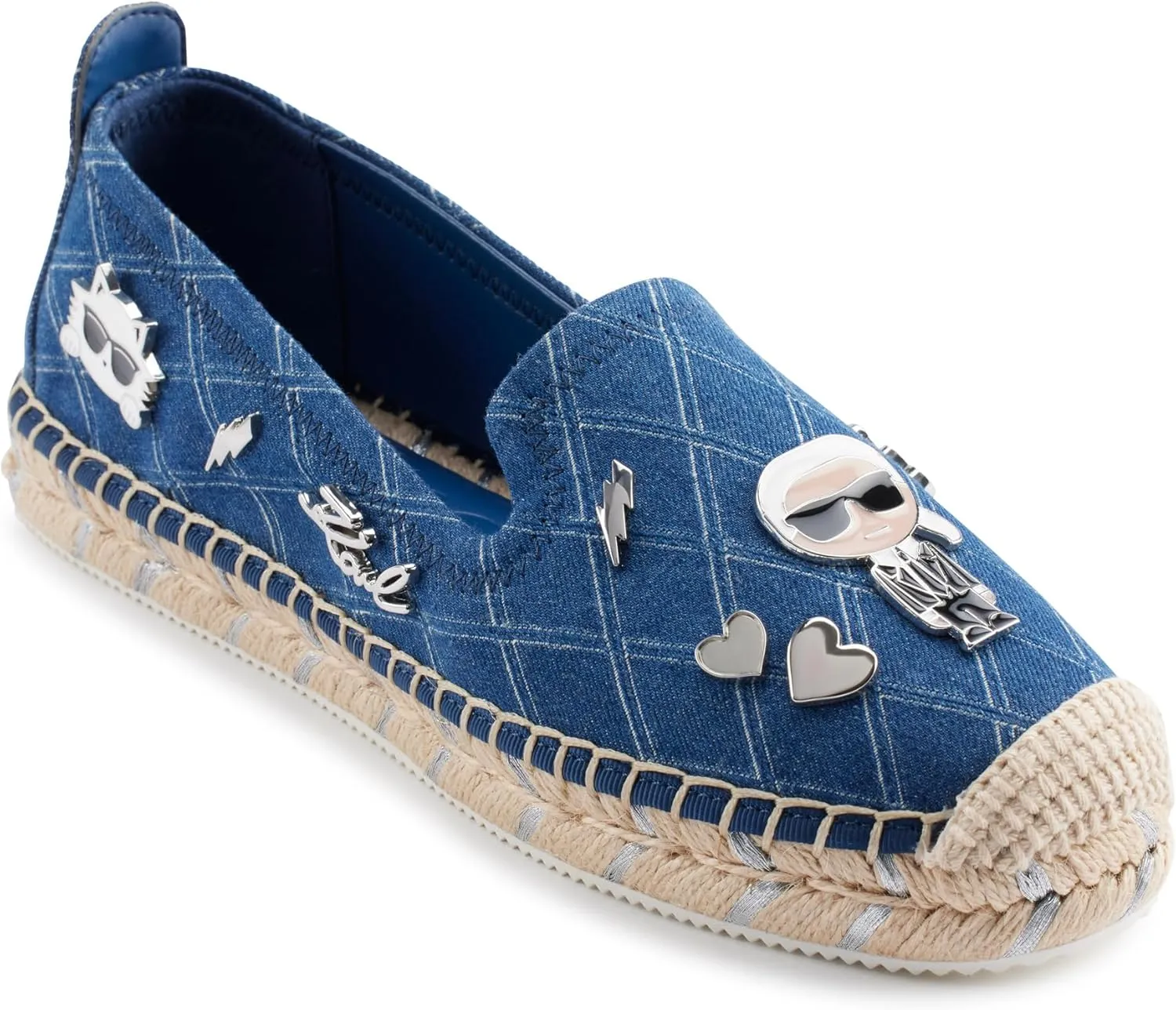 KARL LAGERFELD Women's Cushioned Insole Everyday Michaela-Flat Espadrille Platform