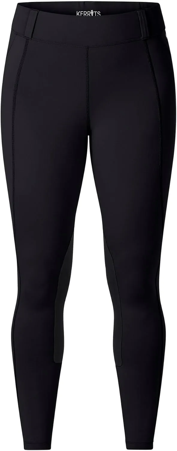 Kerrits Women's Performance Knee Patch Horse Riding Tights – Breathable Lightweight Equestrian Schooling Leggings, Pockets
