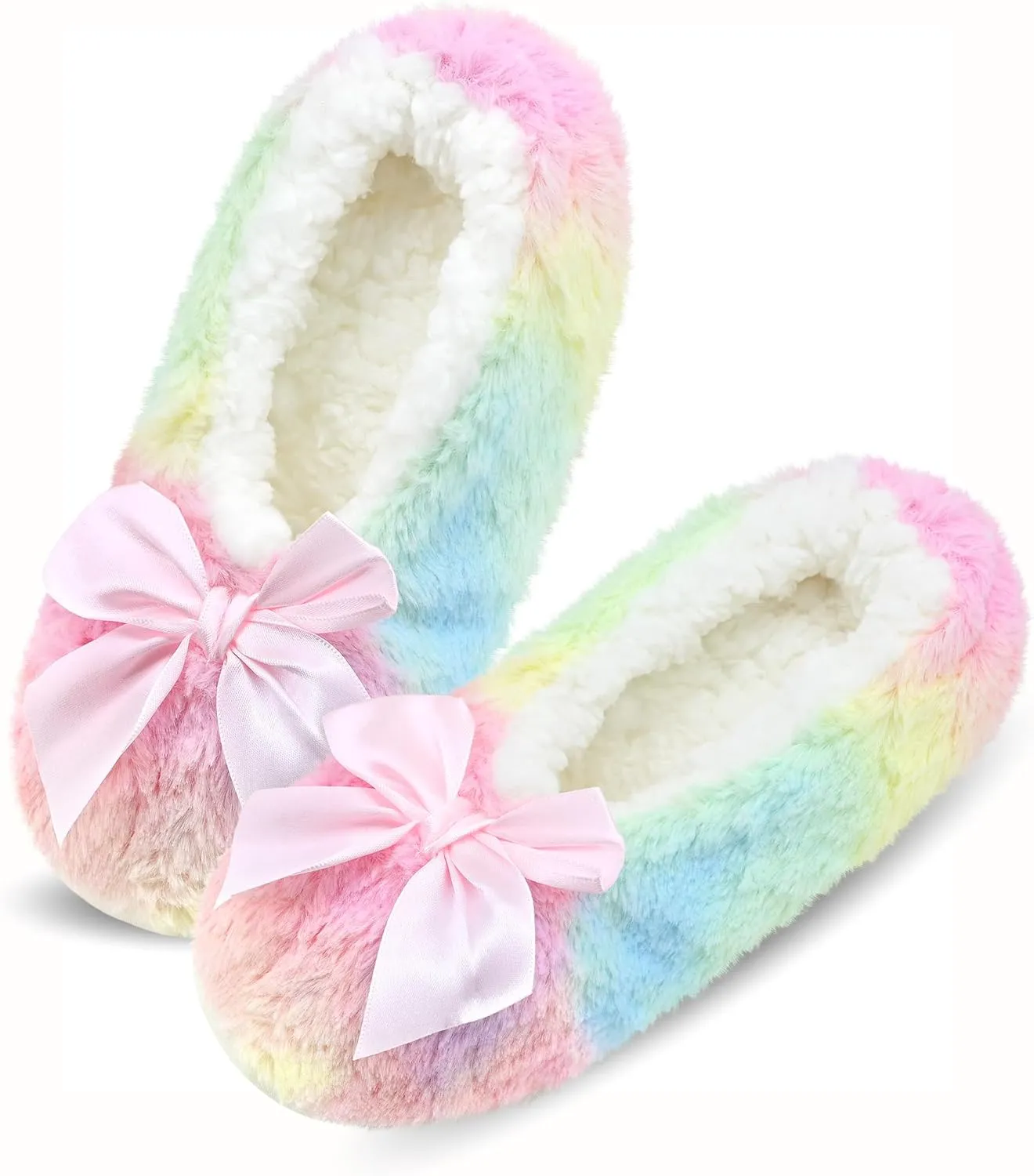 Keyela Womens Cozy&Warm Slipper Socks with Grippers-House Socks