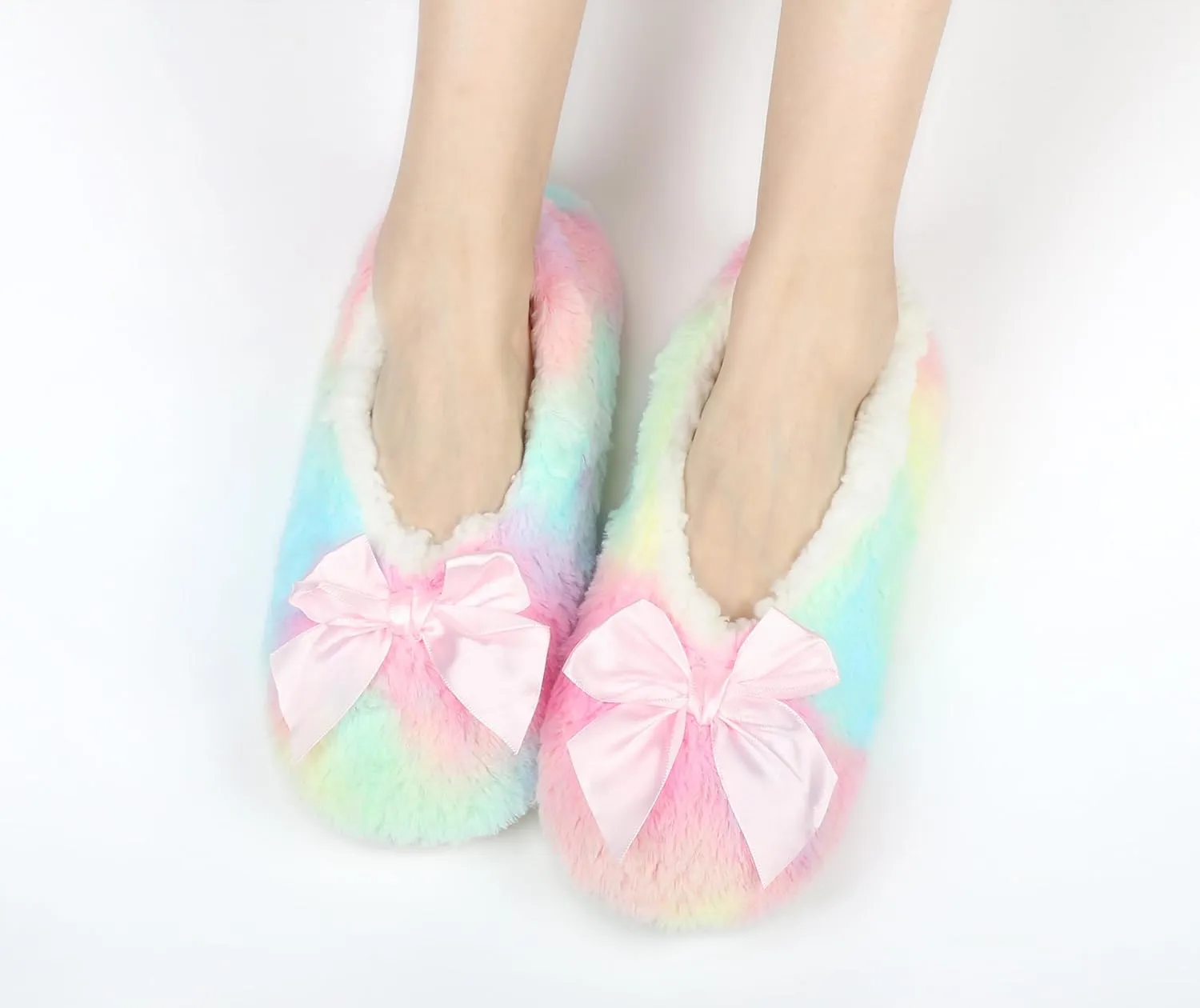 Keyela Womens Cozy&Warm Slipper Socks with Grippers-House Socks