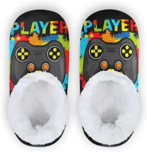 Kid's Slippers for Girls Boys, Memory Foam Anti-slip House Indoor Slipper for Home Bedroom Travel