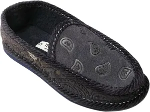 KN-002F Faux Fur NewBuck Bandana Paisley Embossed Slipper Shoes