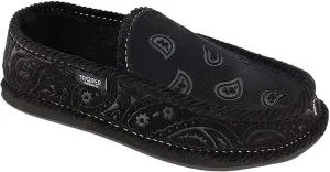 KN-002F Faux Fur NewBuck Bandana Paisley Embossed Slipper Shoes