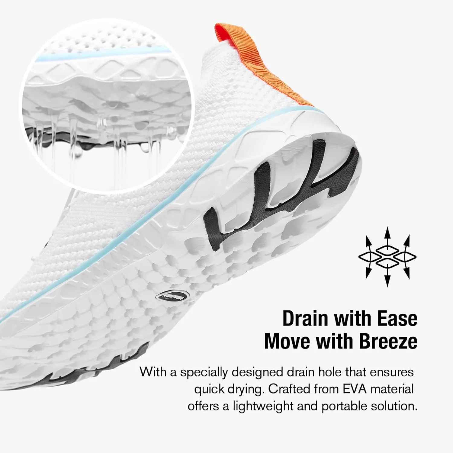 KOLILI Women's Stylish Water Shoes, Tennis Walking Shoes with Arch Support, Best for Water Sports, Travel & Walk