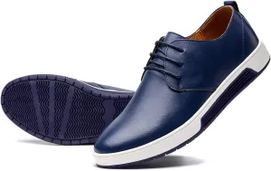 konhill Men's Casual Oxford Shoes - Breathable Dress Shoes Loafers Lace-up Flat Sneakers