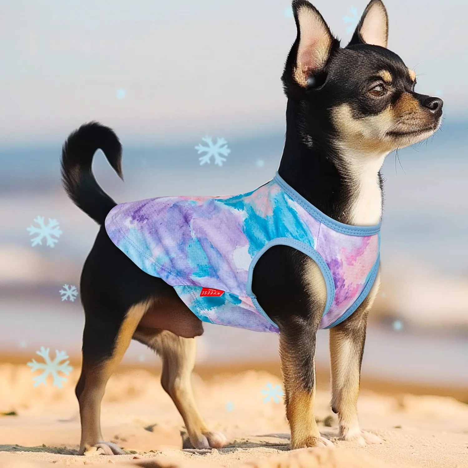 KYEESE 2 Pack Dog Cooling Shirts for Medium Dogs Breathable Instant Cooling Dog Vest for Summer Lightweight Sleeveless Vest Quick Dry Cooling Shirts Great for Hunting, Training, Camping