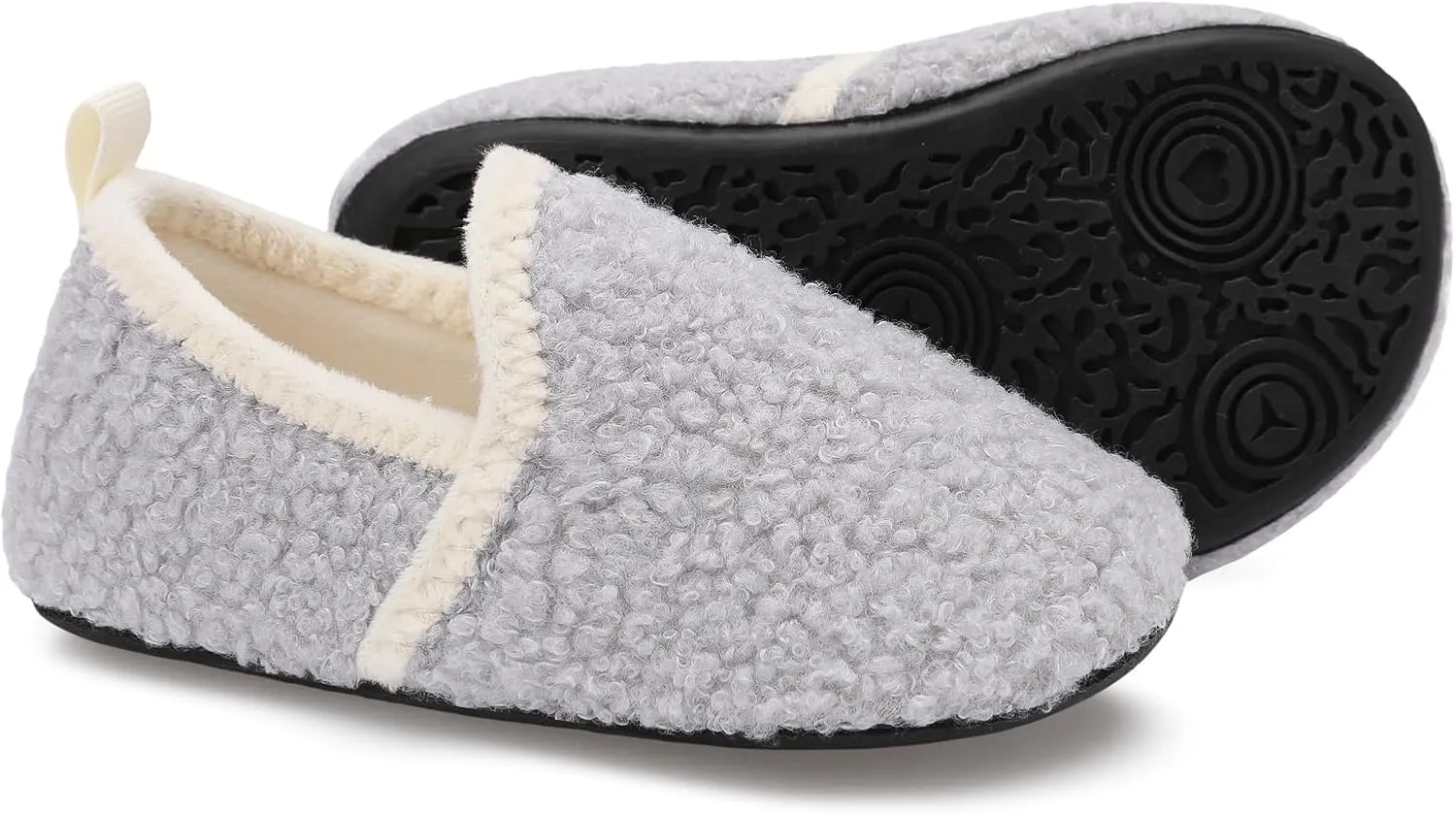 L-RUN Toddler Boys Girls House Slippers Indoor Home Shoes Warm Slipper Socks for Kids Baby Soft Winter Warm Walking Shoes