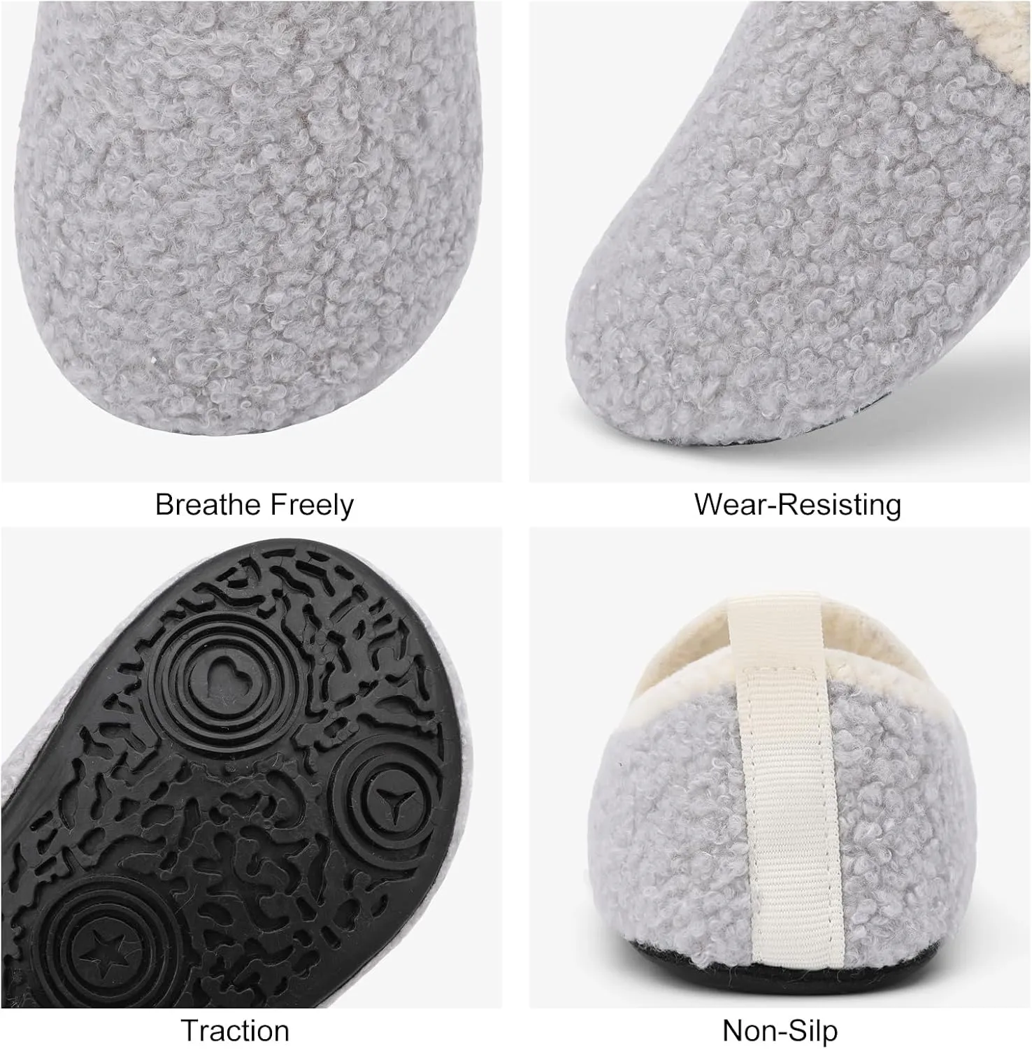 L-RUN Toddler Boys Girls House Slippers Indoor Home Shoes Warm Slipper Socks for Kids Baby Soft Winter Warm Walking Shoes