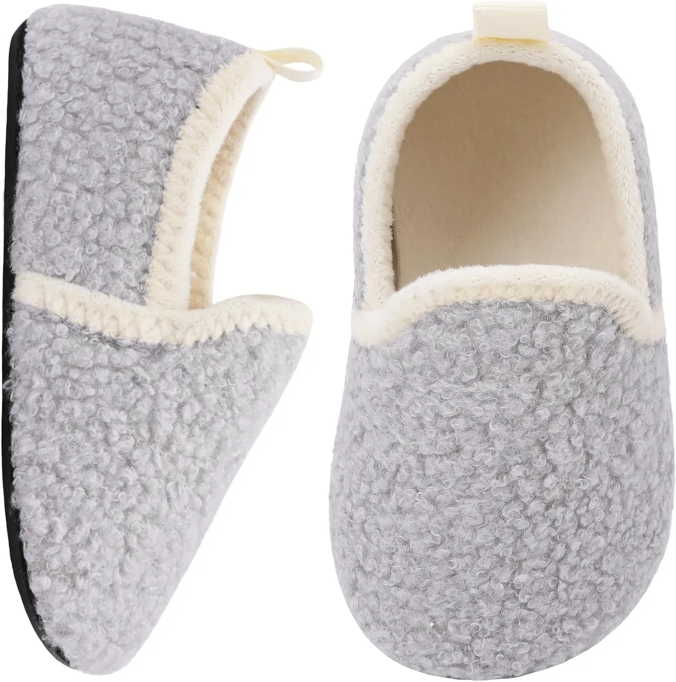 L-RUN Toddler Boys Girls House Slippers Indoor Home Shoes Warm Slipper Socks for Kids Baby Soft Winter Warm Walking Shoes