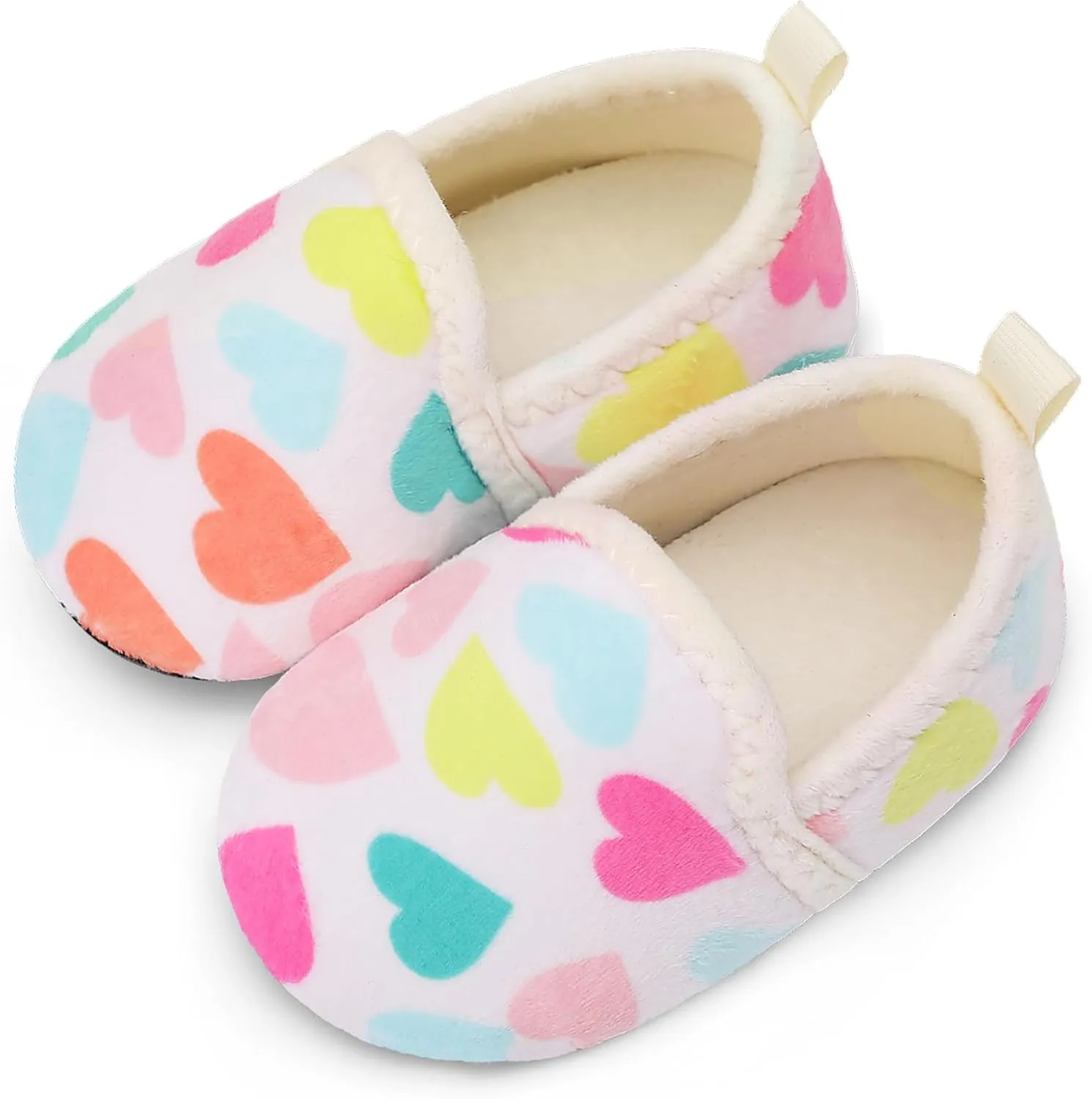 L-RUN Toddler Boys Girls House Slippers Indoor Home Shoes Warm Slipper Socks for Kids Baby Soft Winter Warm Walking Shoes