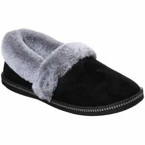 Ladies Skechers Cozy Campfire Team Toasty Black Faux Fur Slippers 32777/BLK