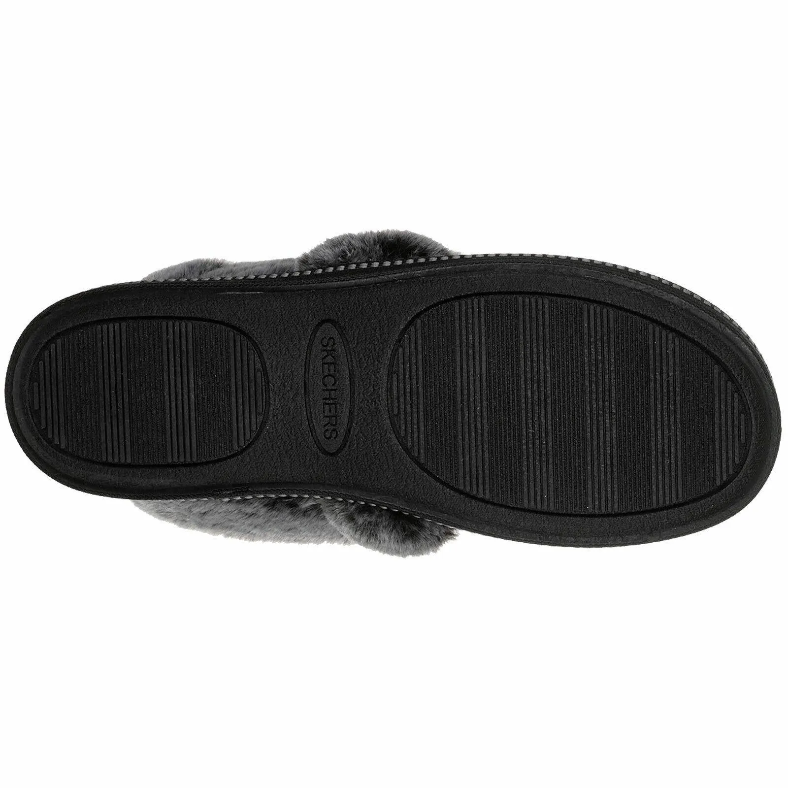 Ladies Skechers Cozy Campfire Team Toasty Black Faux Fur Slippers 32777/BLK