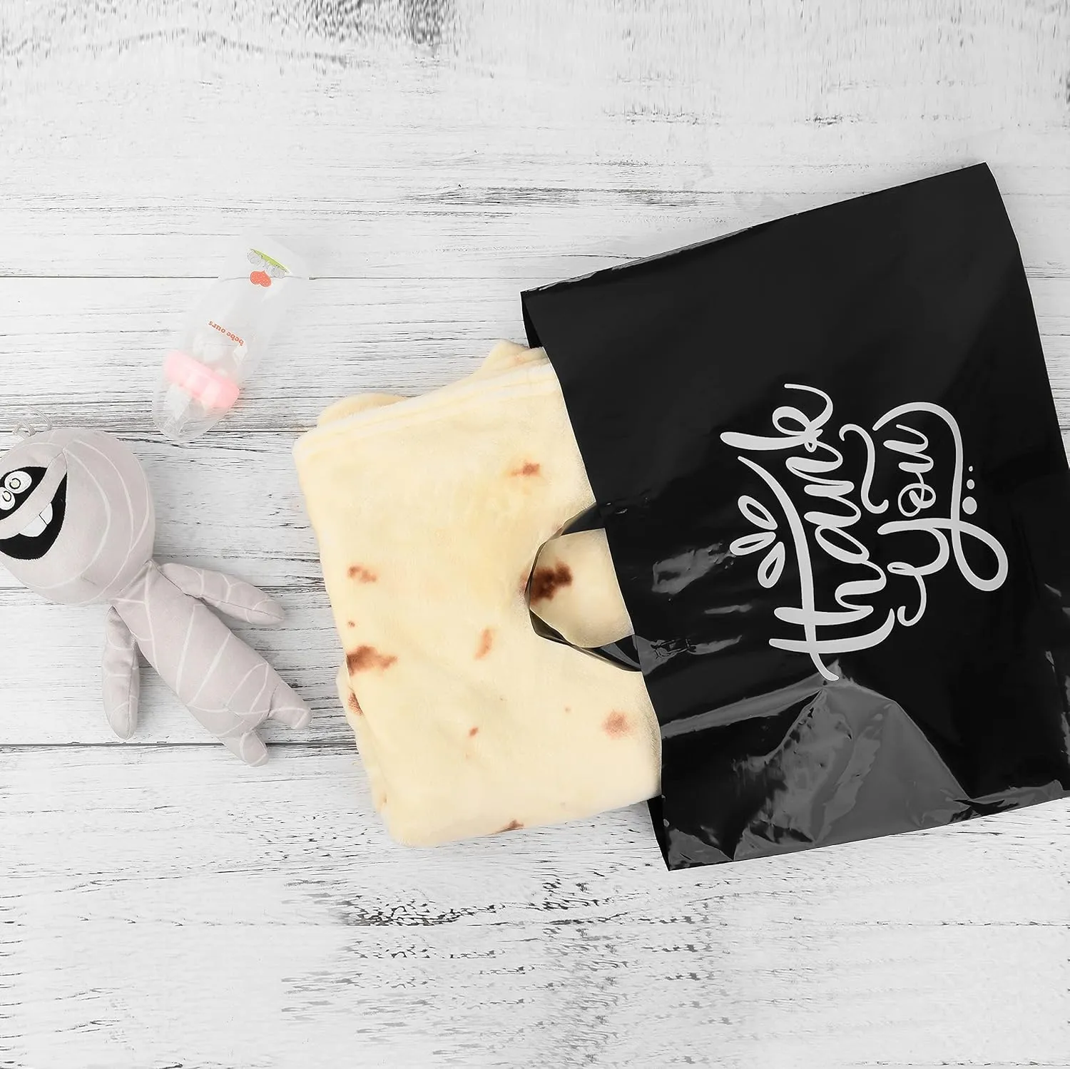 Large Thank You Bags with Handles | Plastic Shopping Bags for Small Business | Retail & Boutique Bags