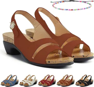 Libiyi Sandals, Libiyi Women's Ultra-Comfy Breathable Orthotic Sandals, Summer Open Toe Wedge Chunky Sandals