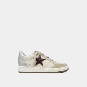 Light Grey with Brown Star Sneaker