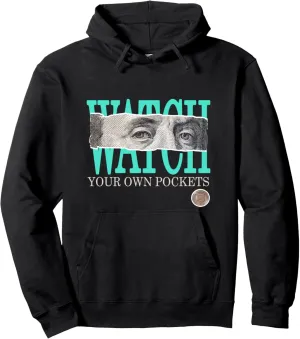 Light Teal Aqua Say Less Watch Your Own Pocket Teal Aqua Pullover Hoodie