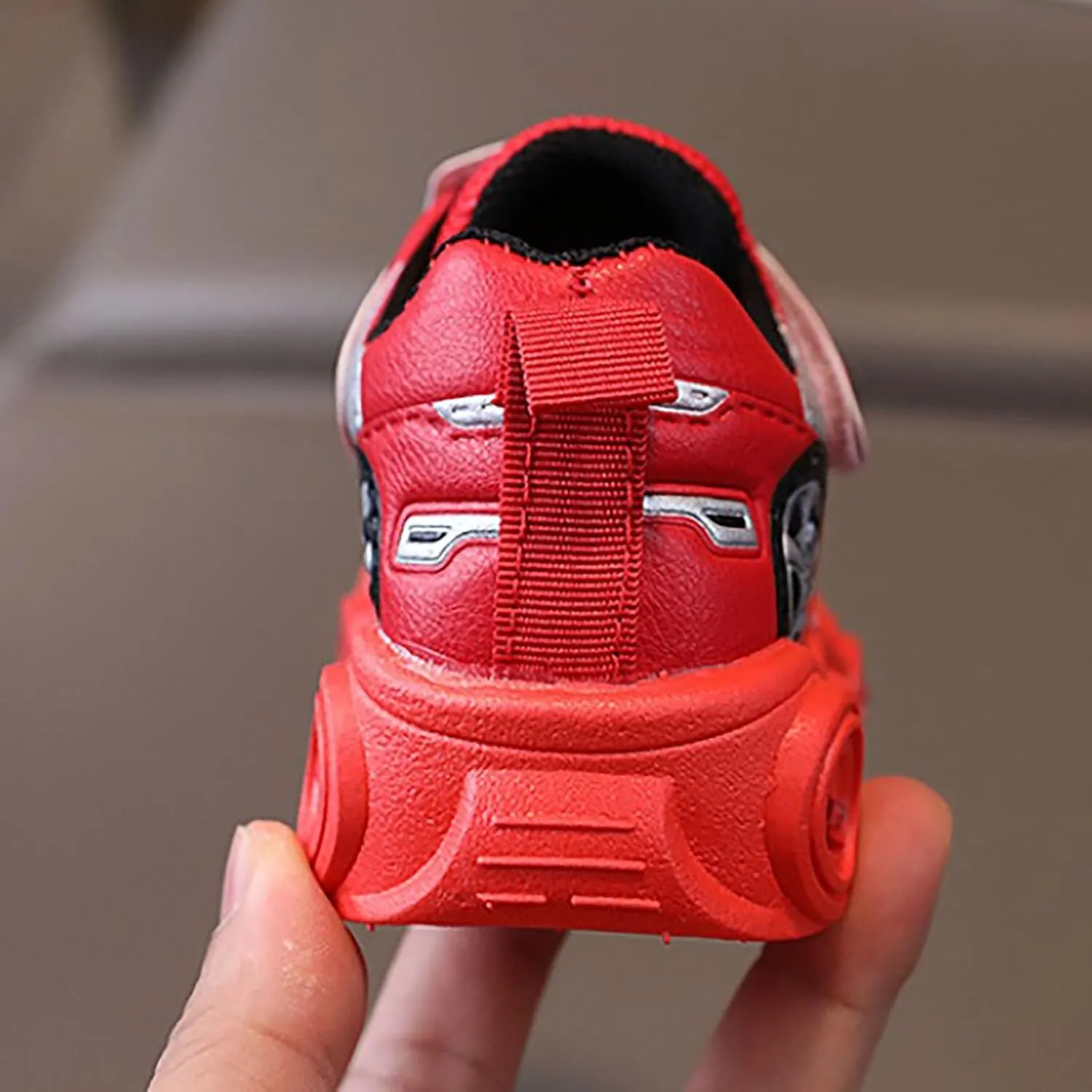 Light Up Toddler Boys Shoes Car Pattern LED Luminous Sport Sneaker, Little Fashion Cute Soft Sole Girls Size 2 Shoes