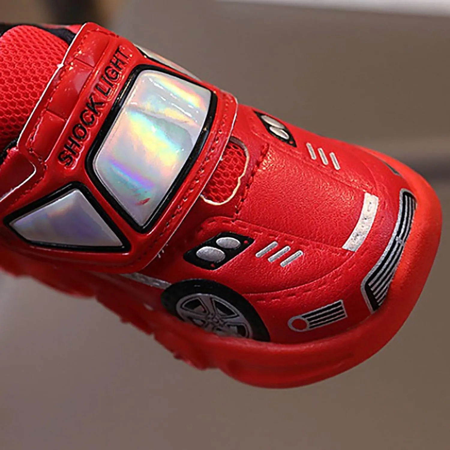 Light Up Toddler Boys Shoes Car Pattern LED Luminous Sport Sneaker, Little Fashion Cute Soft Sole Girls Size 2 Shoes
