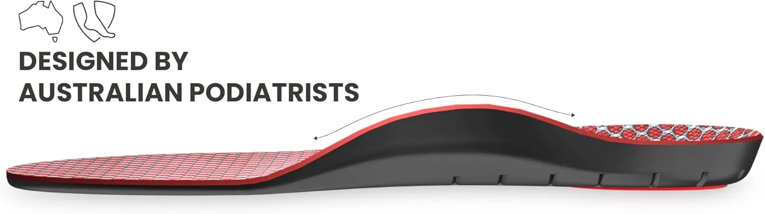 LightFeet Active Support Insoles: Arch Support Insoles Designed for Support & Comfort by Australian Podiatrists | 3-Step Arch Support for Optimal Alignment & Injury Prevention - S