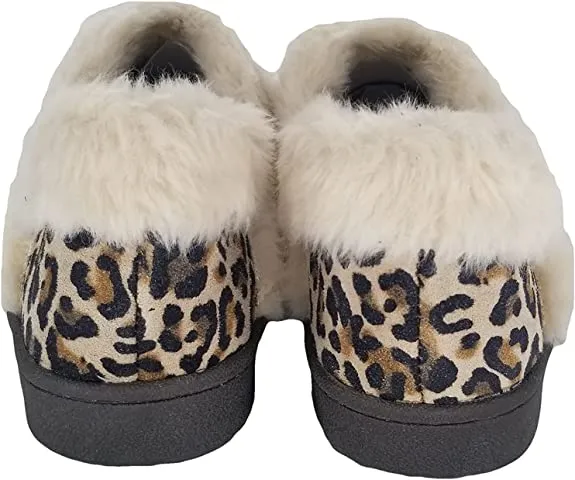 Lined Fashion-forward Suede Round Slippers Fur Faux Clarks Toe Leather Ankle Brown/Brown Leopard Exclusive choices