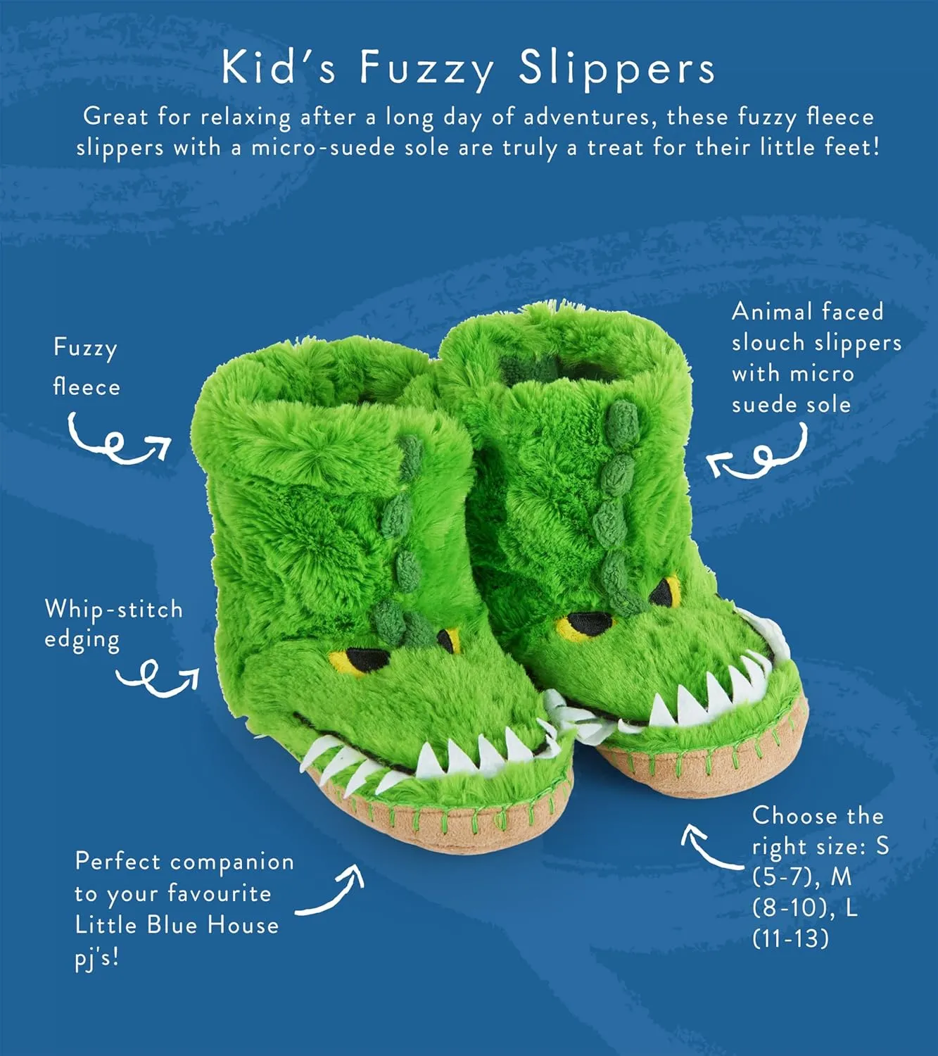 Little Blue House by Hatley Girls' Hi-top Slouch Animal Slipper