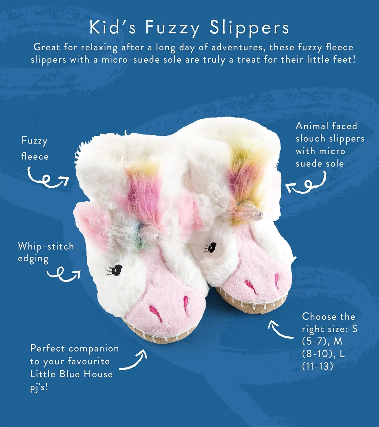 Little Blue House by Hatley Girls' Hi-top Slouch Animal Slipper