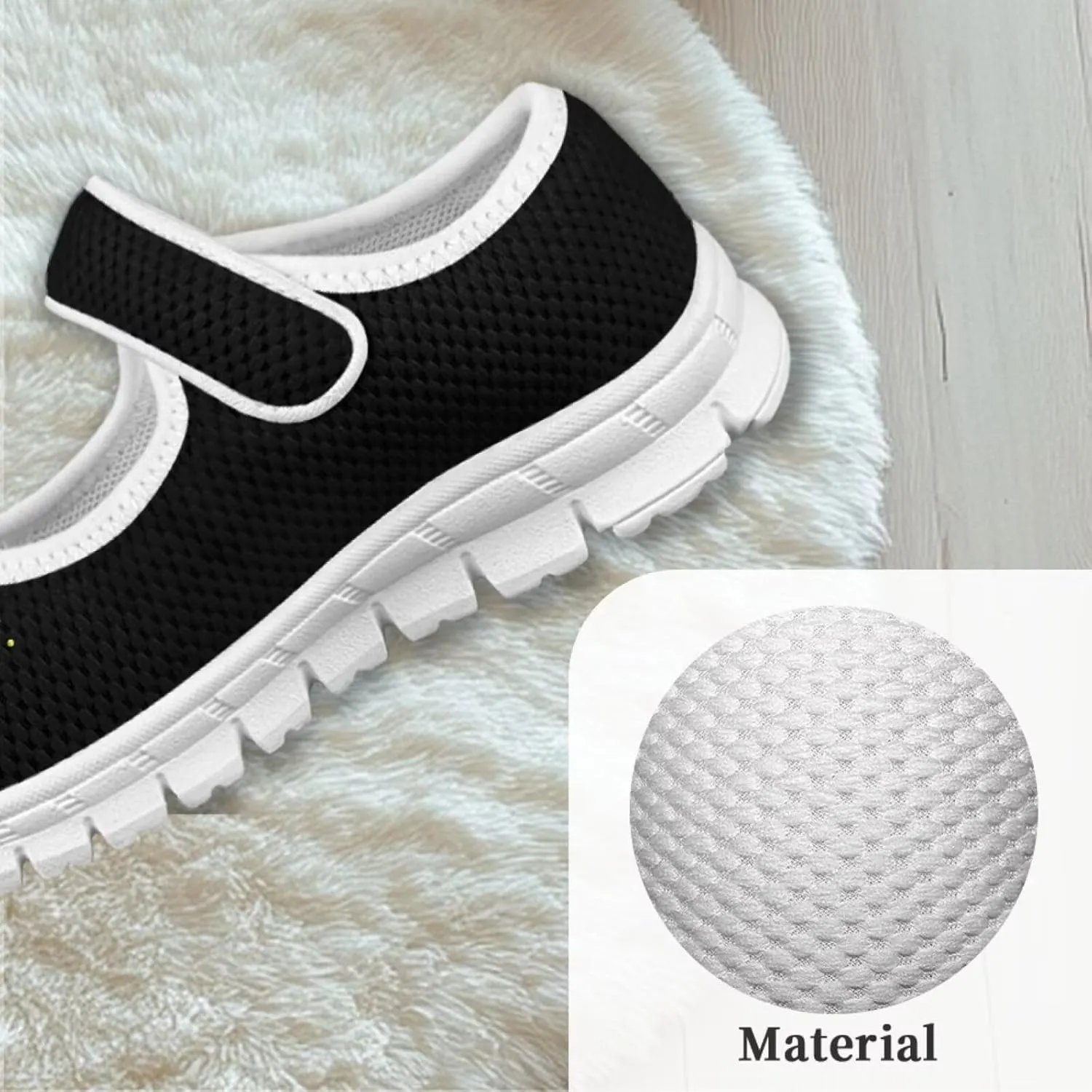 Little Girls Mary Jane Dress Shoes Princess Flats Shoes Mesh Breathable Walking Sneakers for School,Wedding Party