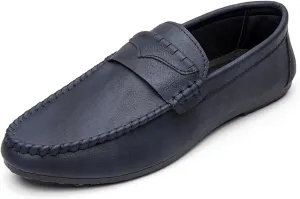 Loafers for Men Simple Moccasins Shoes Leather Flexible Slip Resistant Lightweight Fashion Slip-on